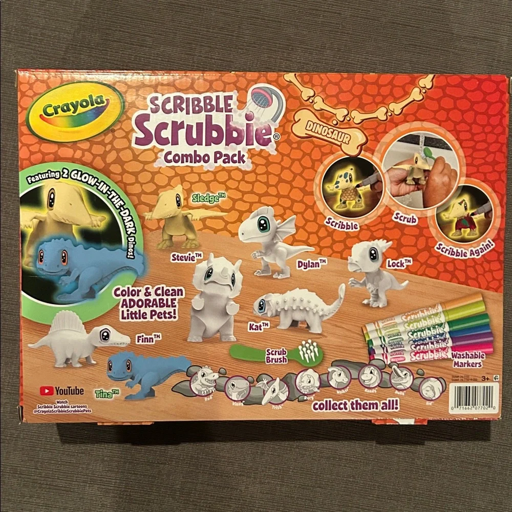 CRAYOLA Scribble Scrubbie Dinosaur Combo Pack (7 Dinosaurs) NEW